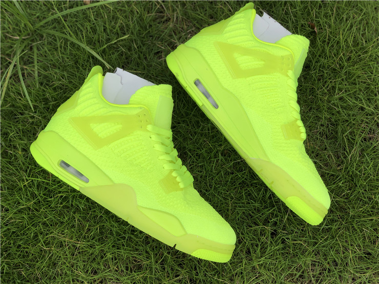 Air Jordan 4 Flyknit Fluorescent Green