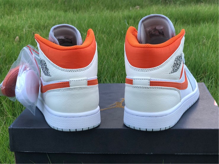 Air Jordan 1 Mid White Grey Orange