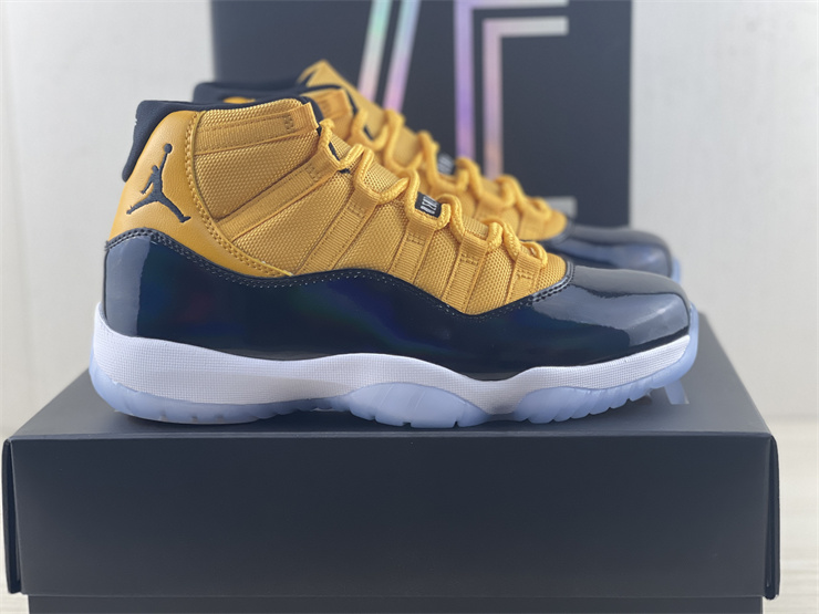 Air Jordan 11 Blue and yellow