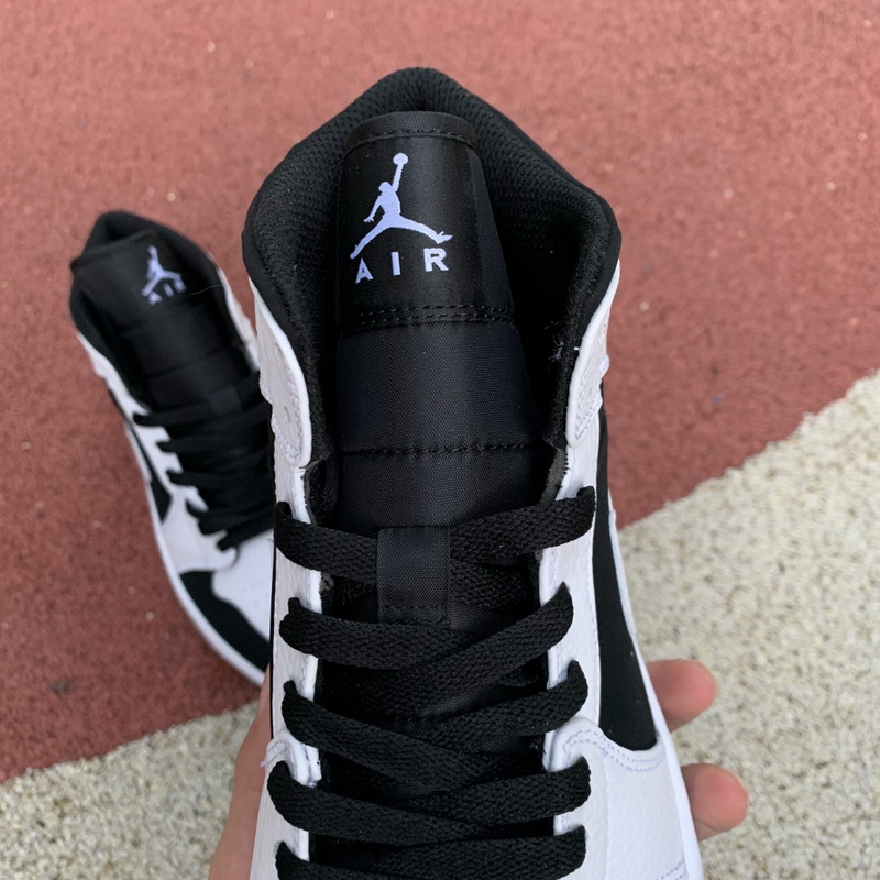 Jordan 1 Mid White Black GS