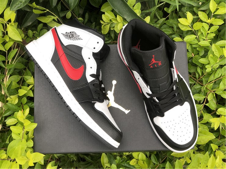 Air Jordan 1 Mid Red White Black