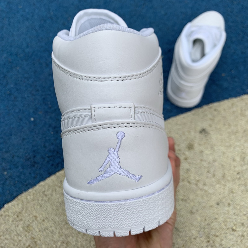 Jordan 1 Mid Triple White
