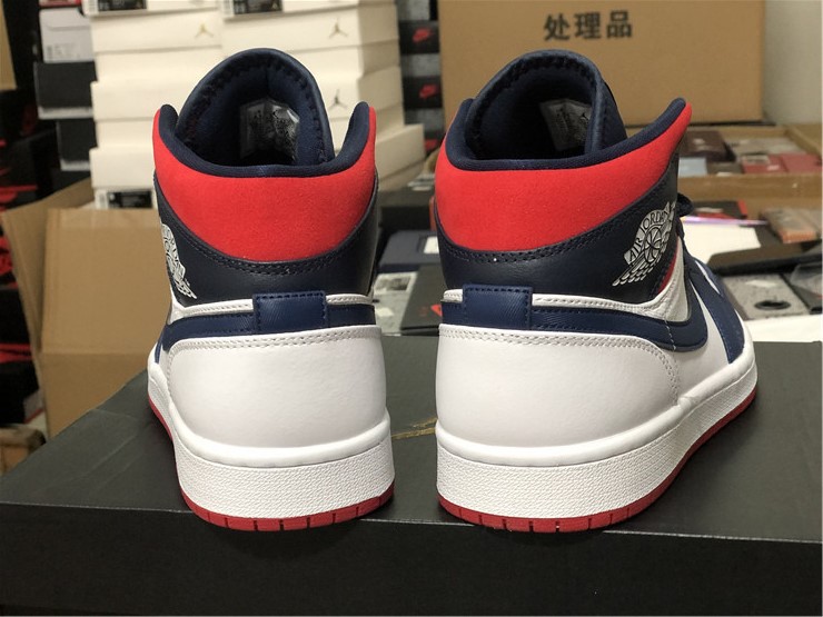 Air Jordan 1 Mid Red White Blue