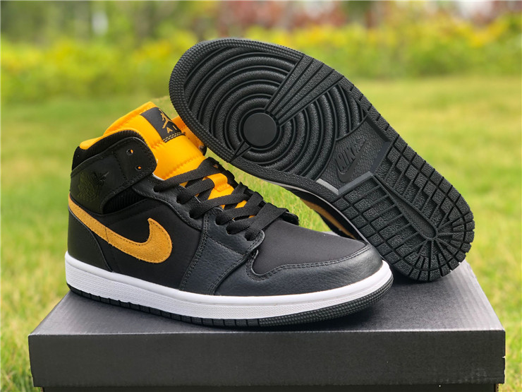 Air Jordan 1 Mid Black Yellow