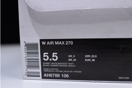 Nike womens Air Max 270 whitepurple