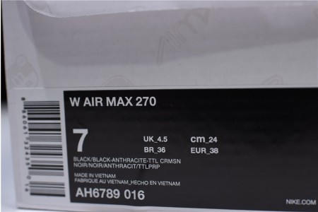 Nike womens Air Max 270 blackpurple