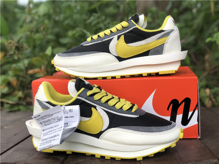 Undercover x Sacai x Nike LD Waffle ''White Yellow''