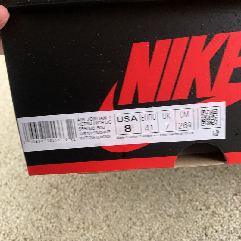 Air Jordan 1 High Court Purple White