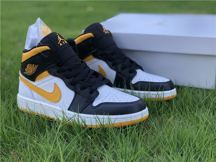 Air Jordan 1 Mid Black Yellow