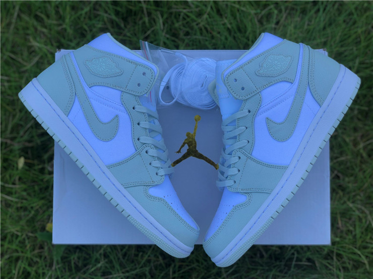 Air Jordan 1 Mid Spruce White