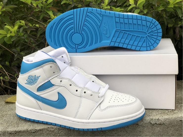 Air Jordan 1 Mid White Blue