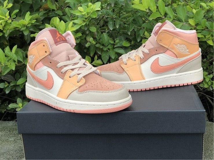 Air Jordan 1 Mid Pink Orange