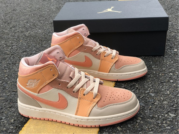 Air Jordan 1 Mid Pink Orange