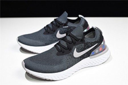 nike epic REACT FLYKNIT Black and grey dots point noirs ET gris