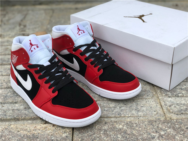 Air Jordan 1 Mid Black Red