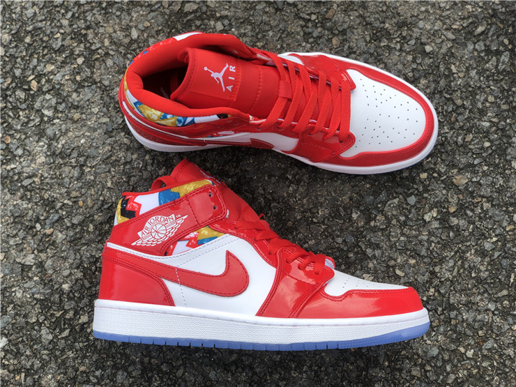 Air Jordan 1 Mid ''White Red''