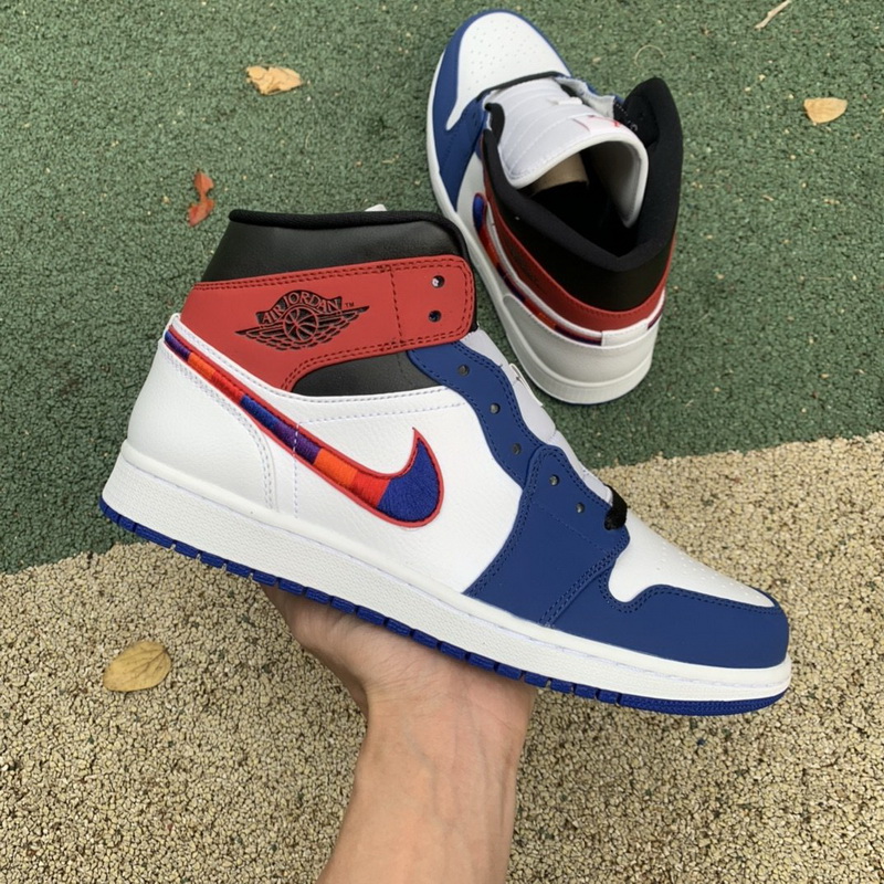 Jordan 1 Mid Rush Blue University Red