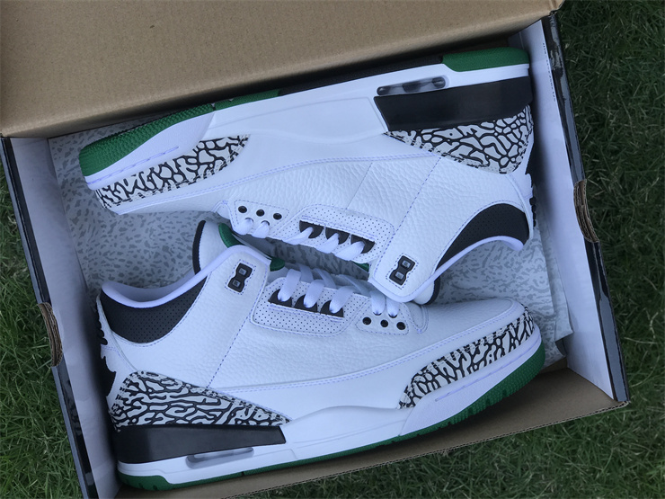 Air Jordan 3 Oregon White, Black and Green Ducks
