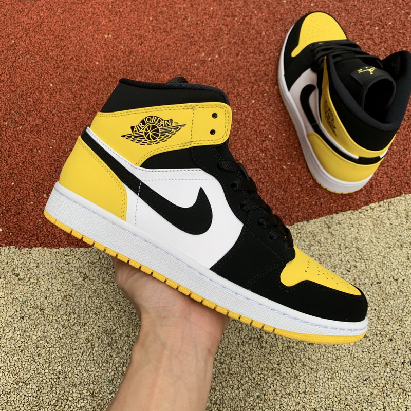 Jordan 1 Mid Yellow Toe Black