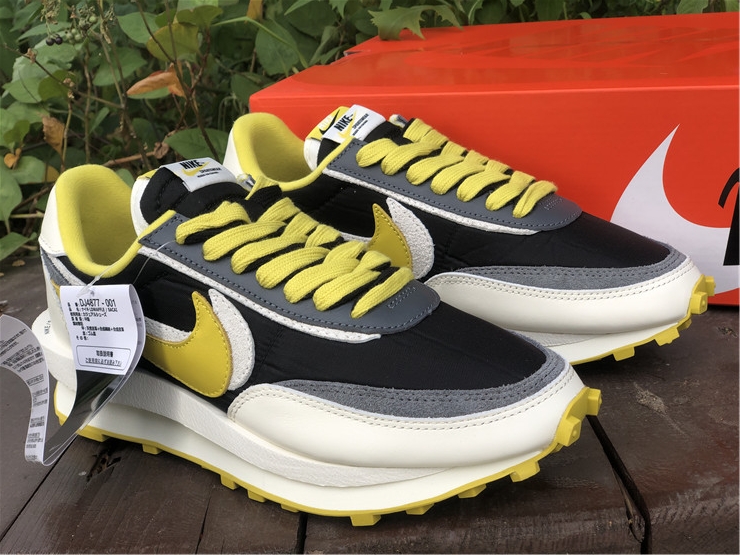 Undercover x Sacai x Nike LD Waffle ''White Yellow''