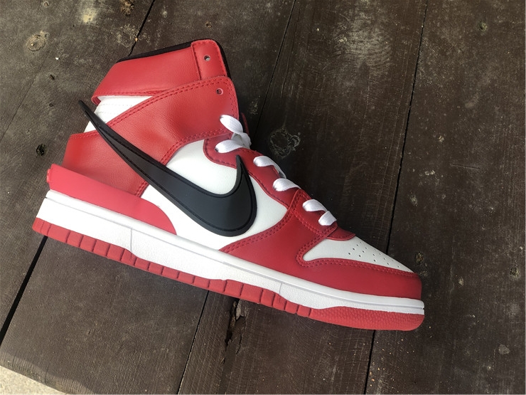 Ambush x Nike Dunk High ''White Red''
