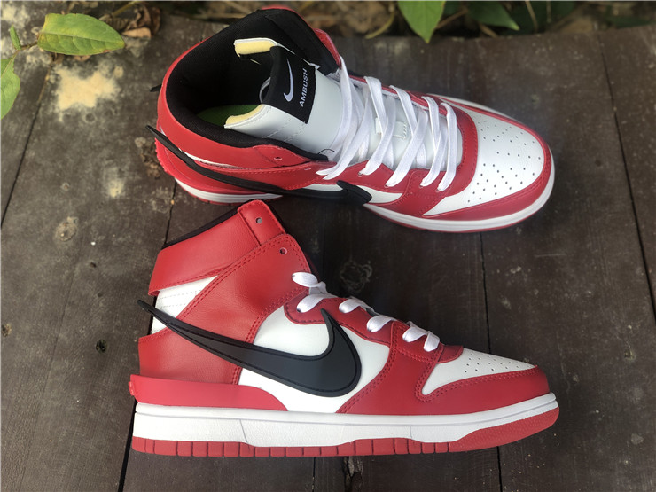 Ambush x Nike Dunk High ''White Red''