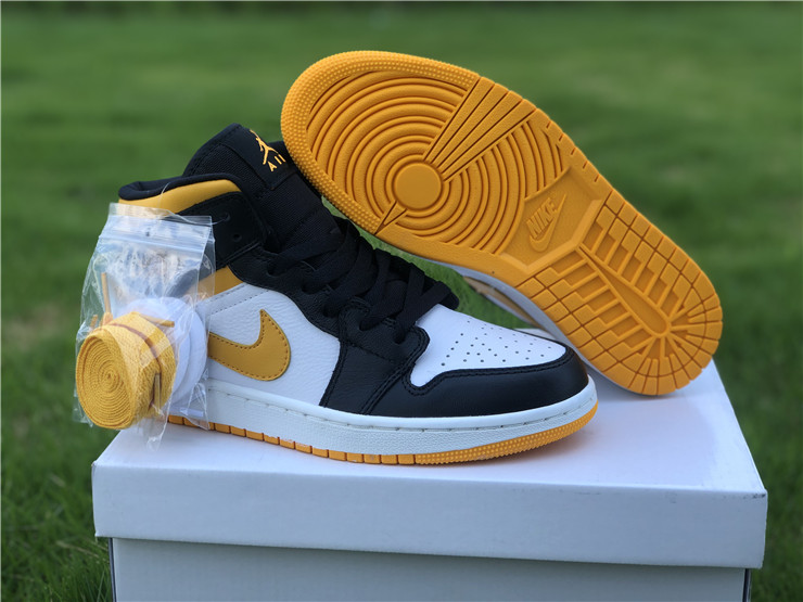 Air Jordan 1 Mid Black Yellow