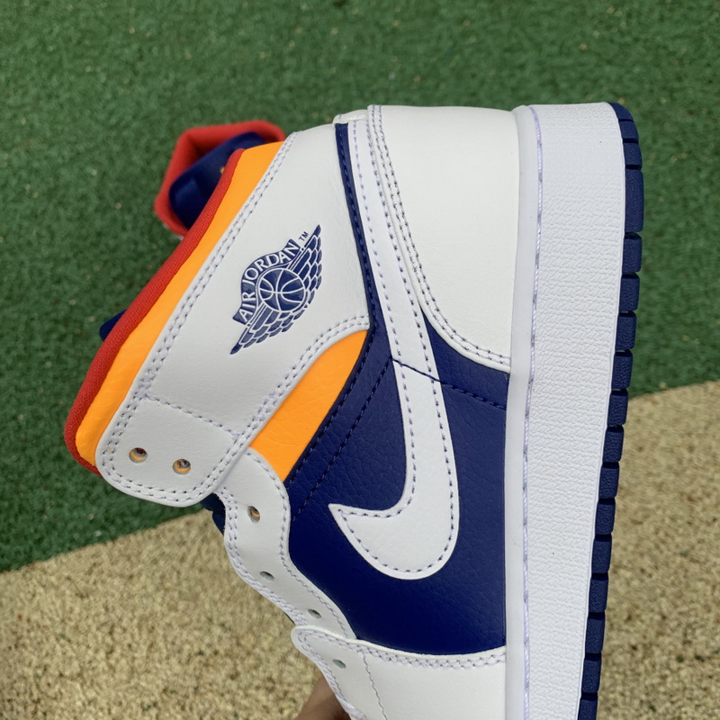 Jordan 1 Mid Royal Blue Laser Orange GS