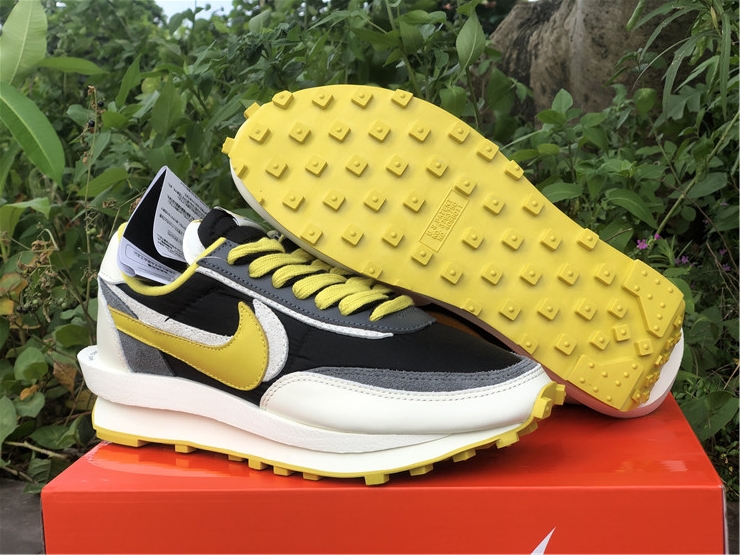 Undercover x Sacai x Nike LD Waffle ''White Yellow''