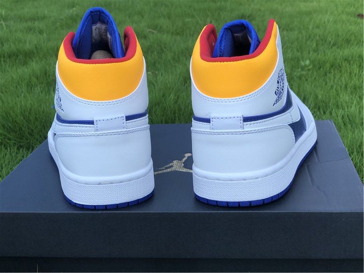 Air Jordan 1 Mid Royal Blue Laser Orange