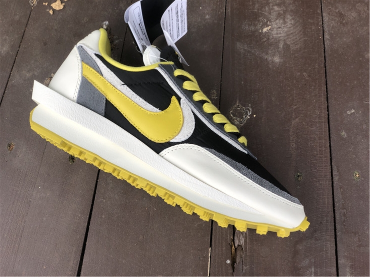 Undercover x Sacai x Nike LD Waffle ''White Yellow''