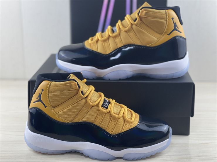 Air Jordan 11 Blue and yellow