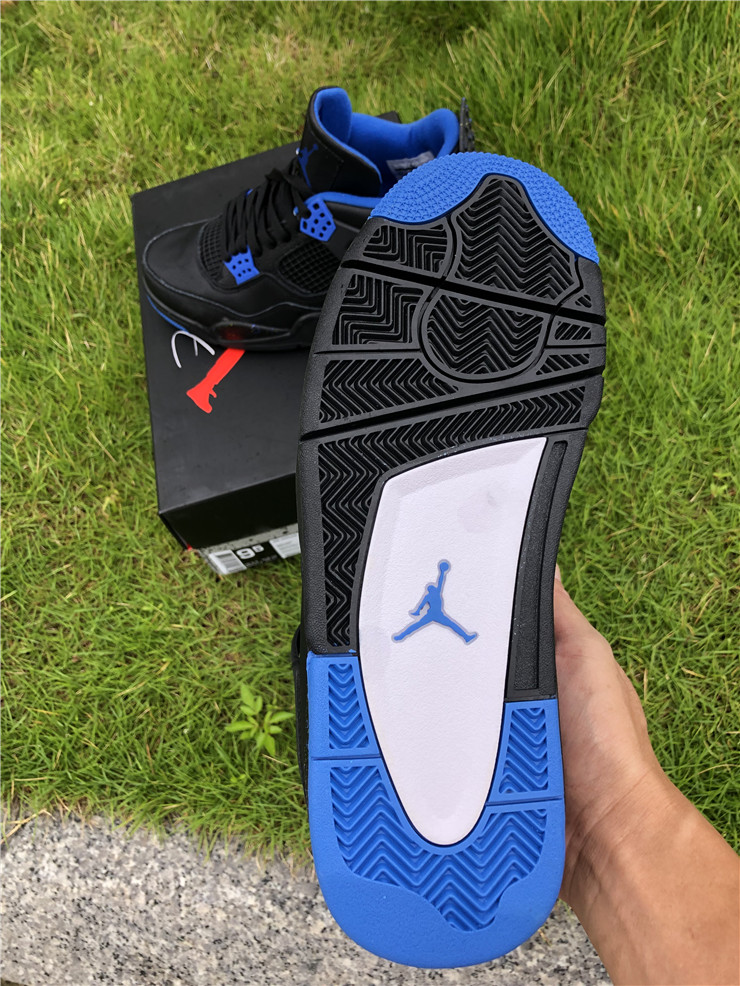Air Jordan 4 Black Blue Gold