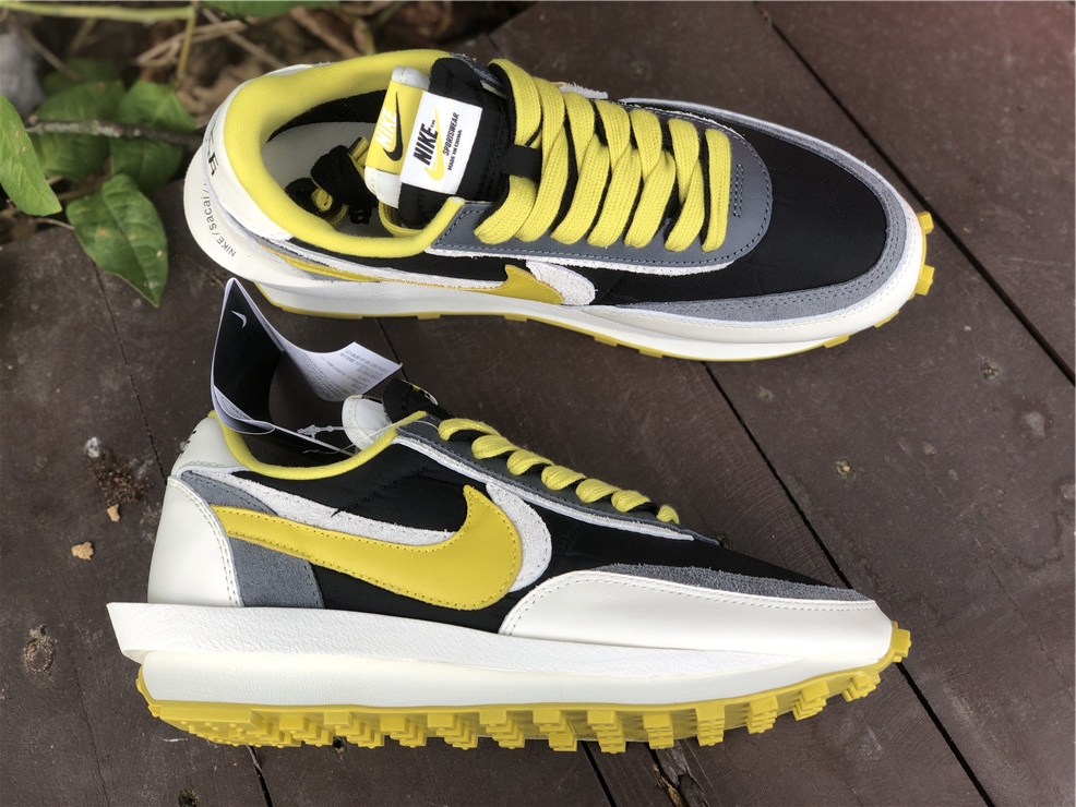 Undercover x Sacai x Nike LD Waffle ''White Yellow''
