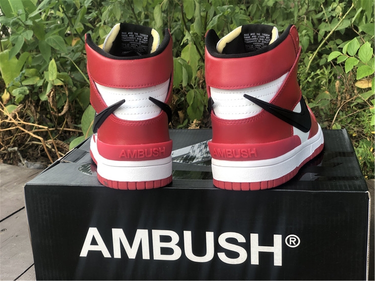 Ambush x Nike Dunk High ''White Red''