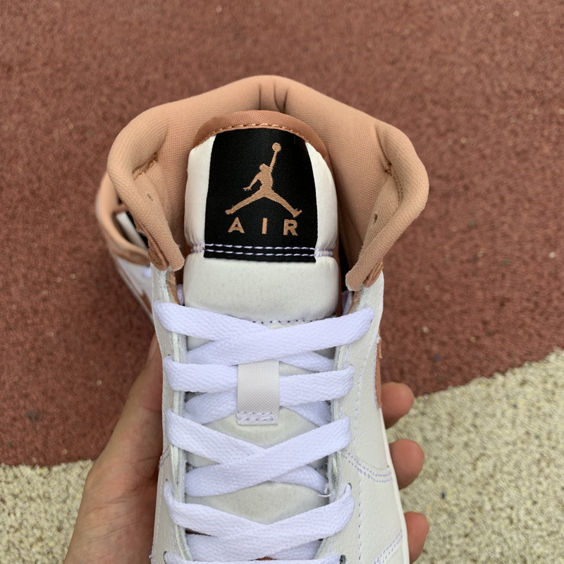 Jordan 1 Mid White Rose Gold