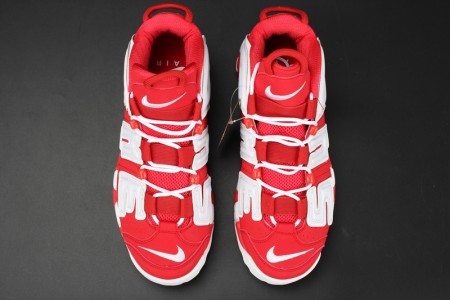 Supreme x Nike Air More Uptempo Varsity Red/White mens