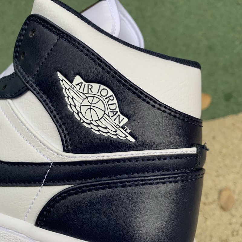 Jordan 1 Mid White Metallic Gold Obsidian