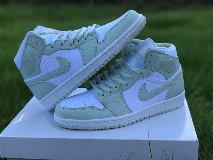 Air Jordan 1 Mid Spruce White