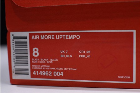 Nike Air More Uptempo Black Reflective