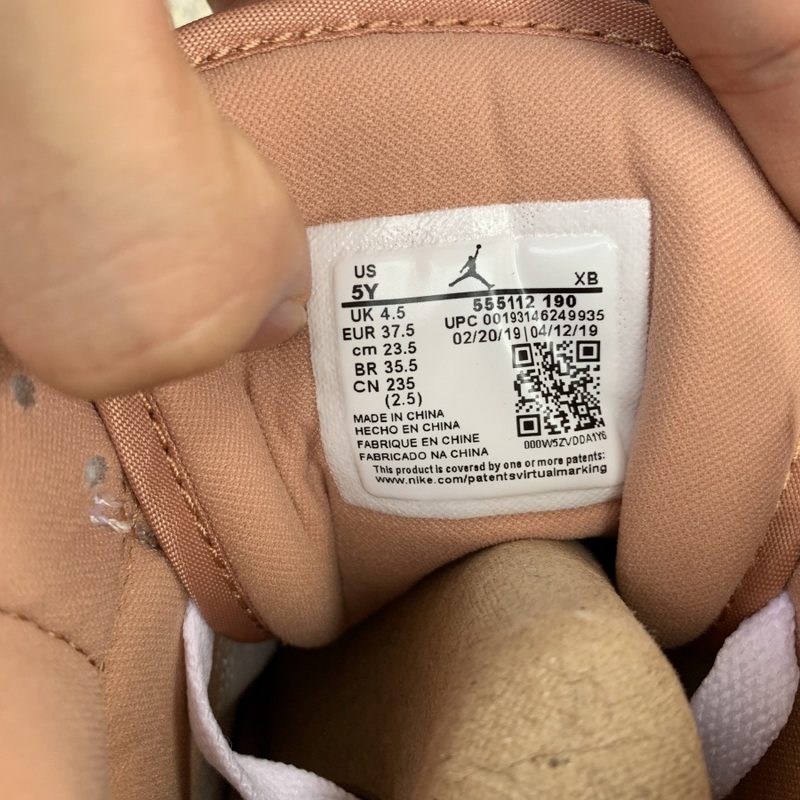 Jordan 1 Mid White Rose Gold