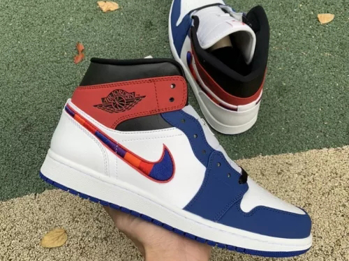 Jordan 1 Mid Rush Blue University Red
