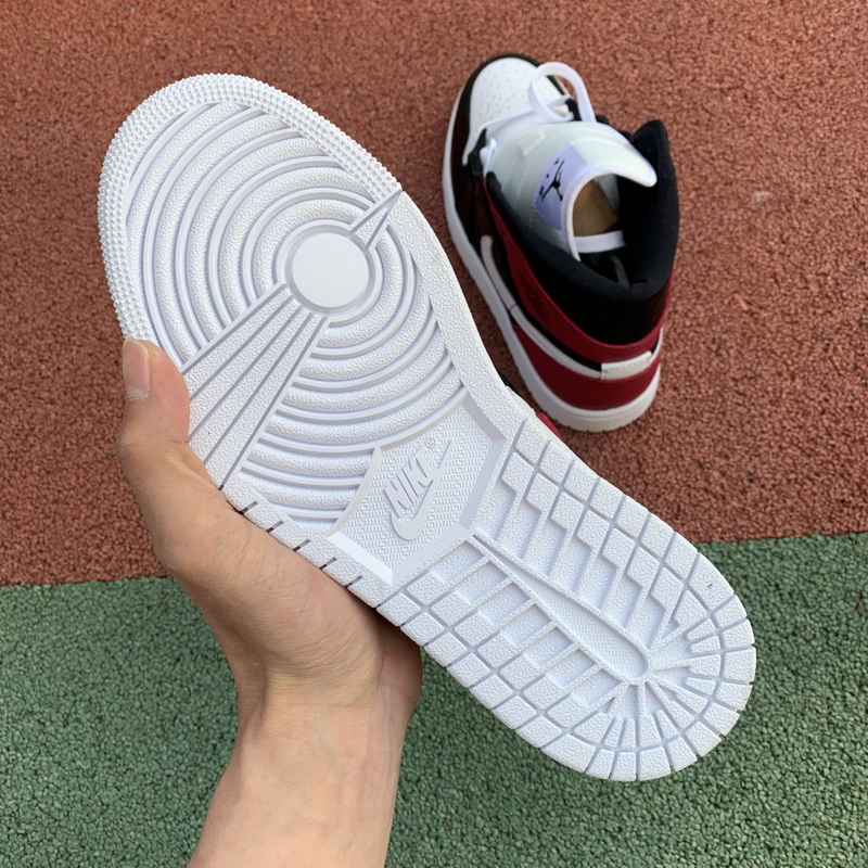 Jordan 1 Mid Black Noble Red