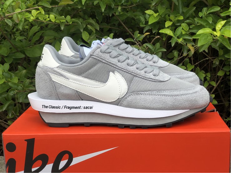 Fragment x Sacai x Nike LD Waffle ''White Grey''
