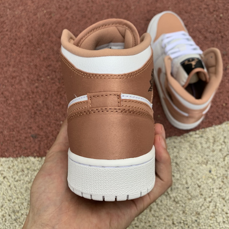 Jordan 1 Mid White Rose Gold