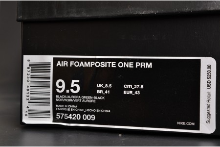 Nike Air Foamposite One PRM Abalone Black/Aurora Green mens