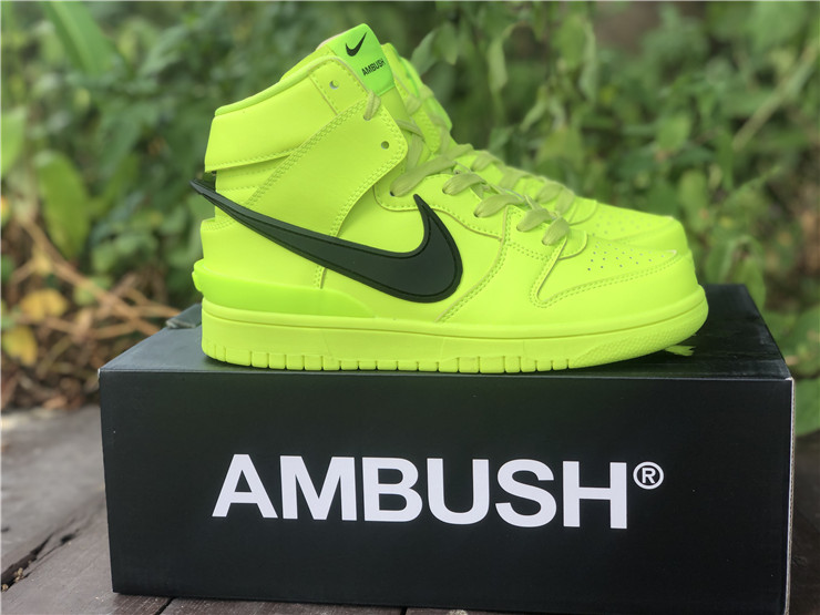 Ambush x Nike Dunk High ''Fluorescent Green''