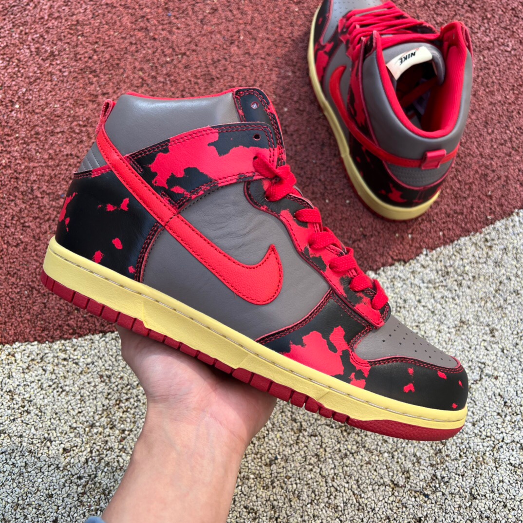 Nike Dunk High 1985 Red Acid Wash