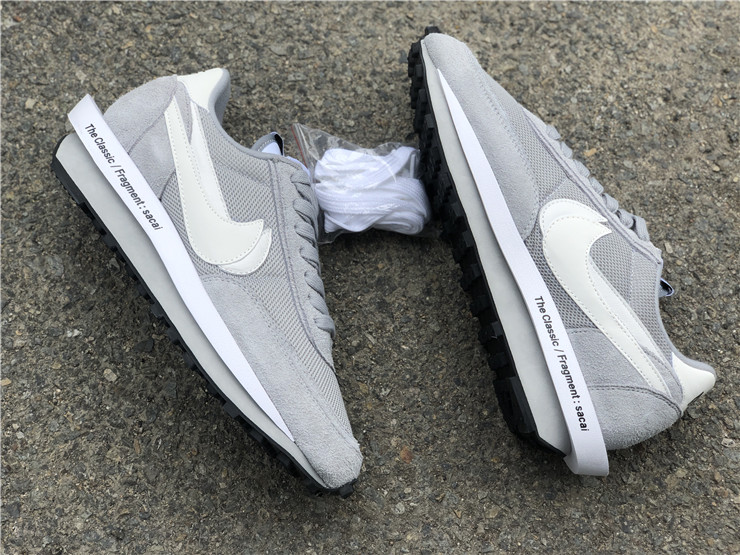 Fragment x Sacai x Nike LD Waffle ''White Grey''