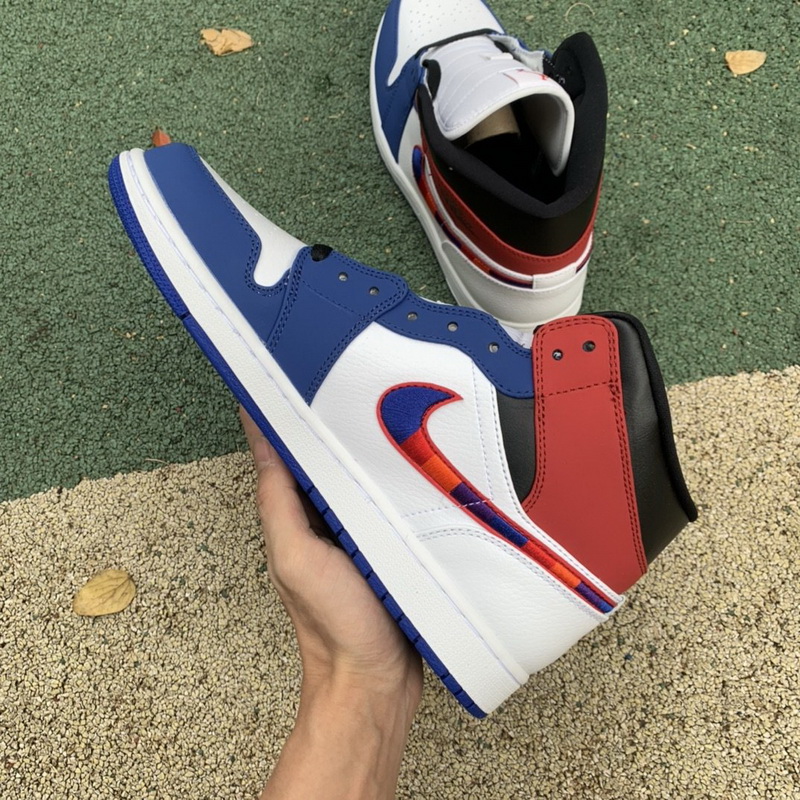 Jordan 1 Mid Rush Blue University Red
